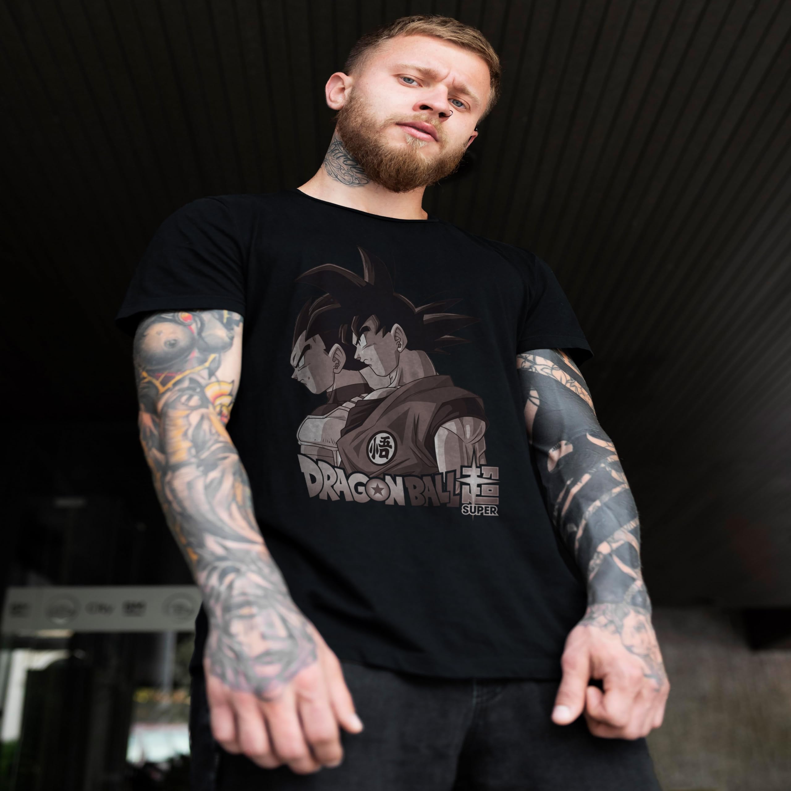 Dragon Ball Super Goku & Vegeta Black Short Sleeve T-Shirt T-Shirt Unisex Adulto (Pack de 1)