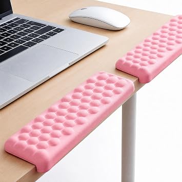 Arm Rest Pad for Desk 2-Pack - Pink Desk Edge Cushion for Office, Gaming