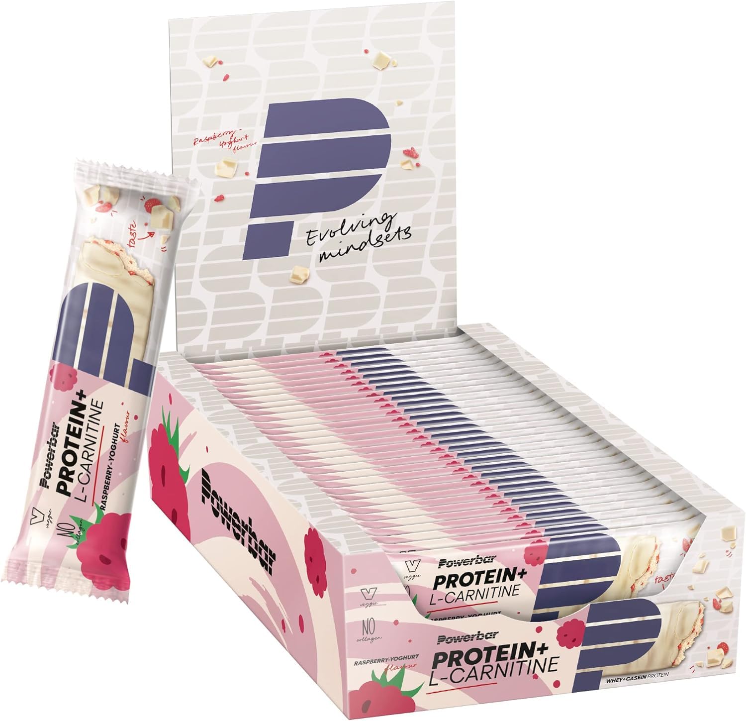 Powerbar Protein Plus + L-Carnitine Bar (30x35g) Raspberry Yoghurt - Batony - Batony proteinowe