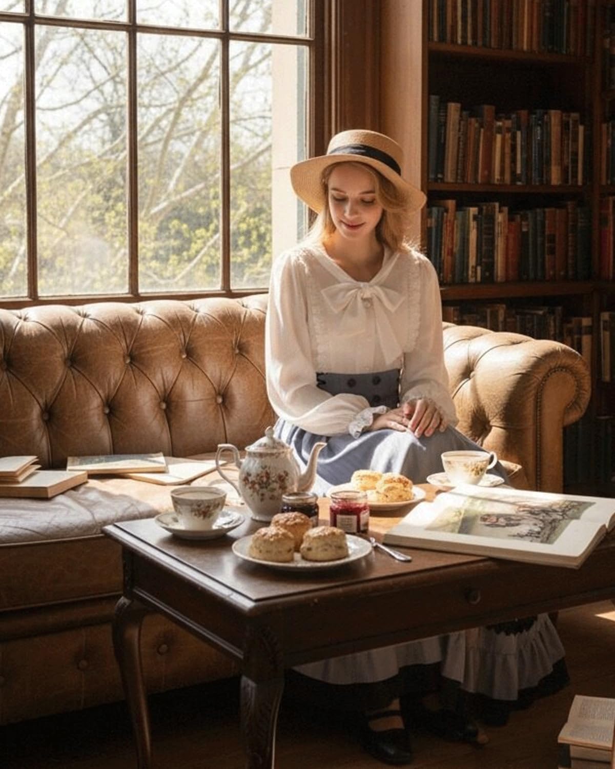 CR ROLECOS Victorian Dress Women Renaissance Gowns Edwardian Costume Vintage 1800s Dress - Image 3