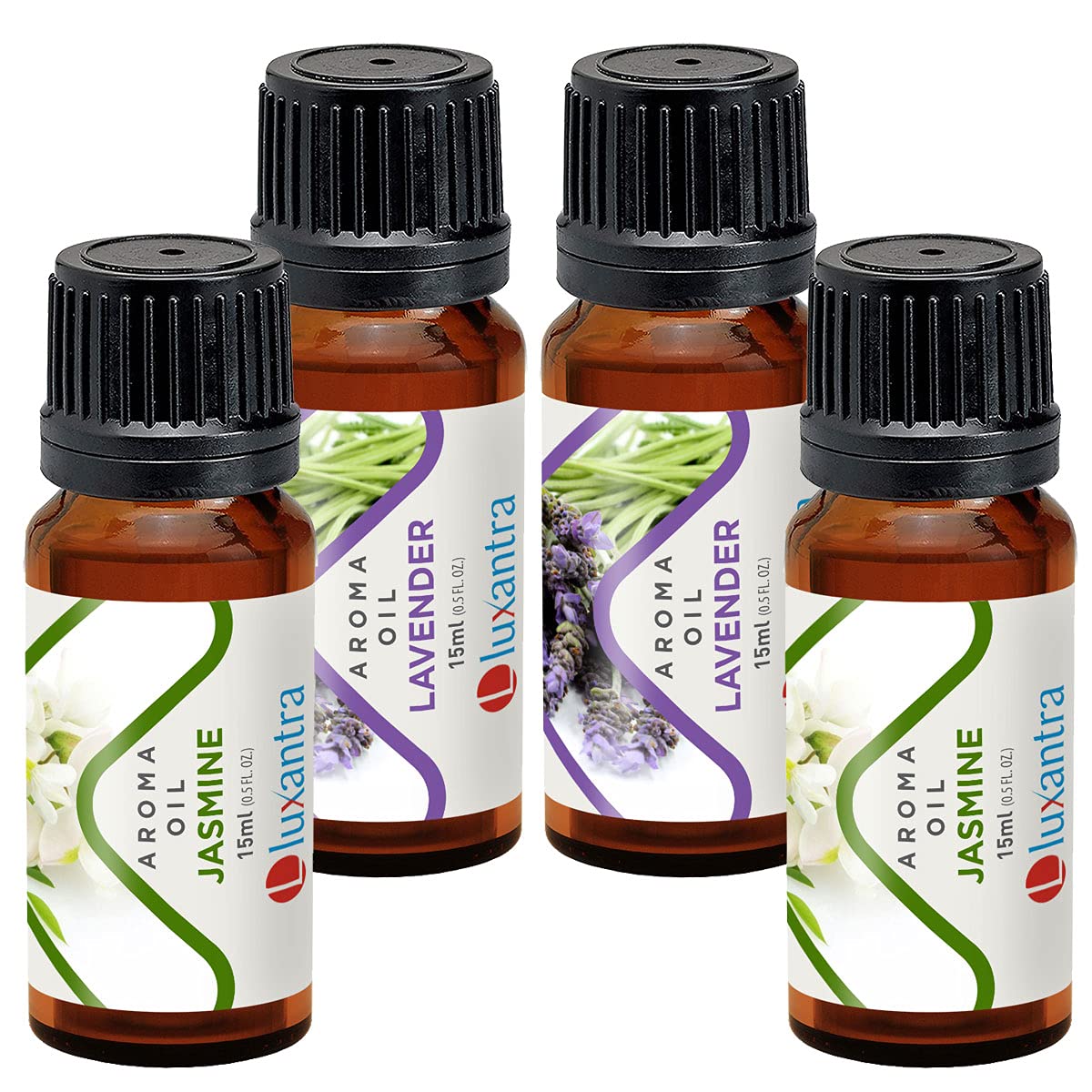 Luxantra Essential Anti Bacterial Aroma Oil for Home Electric and Tlight Diffuser | Home Fragrance | Lavender and Jasmine 