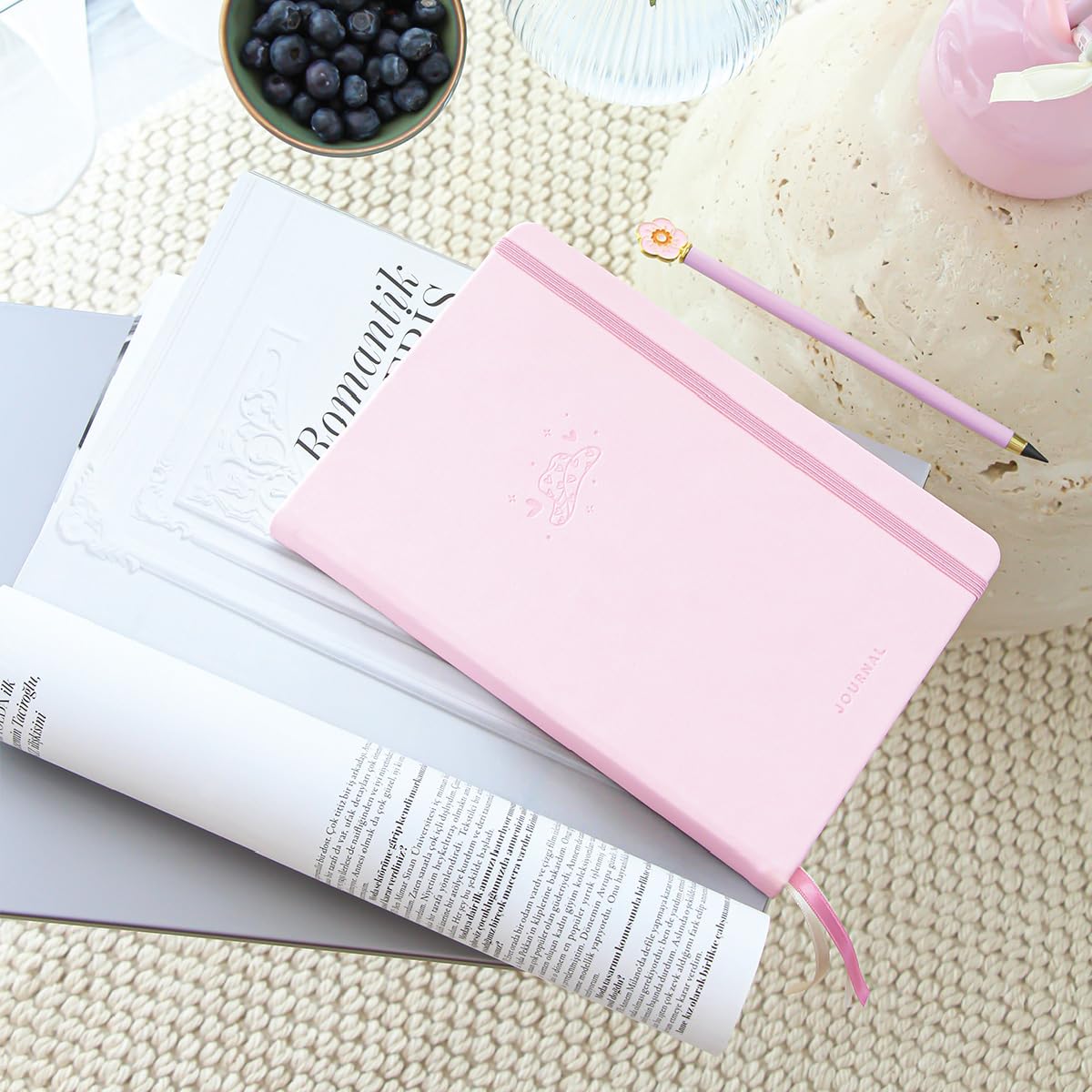 A5 Bullet Journal Noktalı Defter 140 gr. 80 Yaprak Cotton Candy