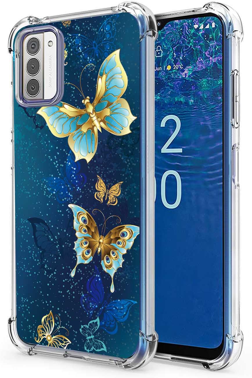 for Nokia G310 5G Case, Nokia G42 5G Case, Slim Flexible TPU for Girls Women Airbag Bumper Shock Absorption Rubber Soft Silicone Case Cover Fit for Nokia G310 5G 2023 (Butterfly)
