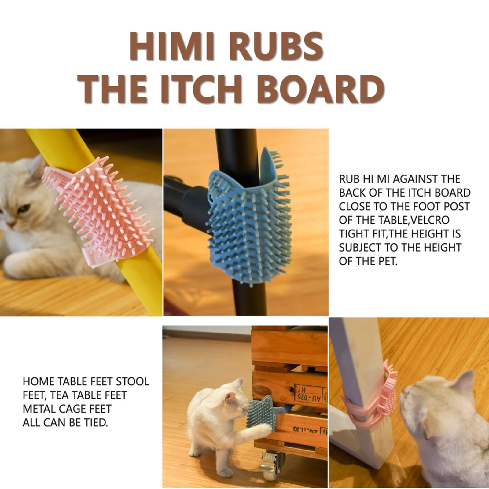 Cat Pet Self Grooming Comb Brush - Multi Functional Catnip Flavor Corner Massage Glove Tool for Kitten Puppy Relaxing, Extra Soft Silicone Pins Handy Hair Shedding Trimming - image 4