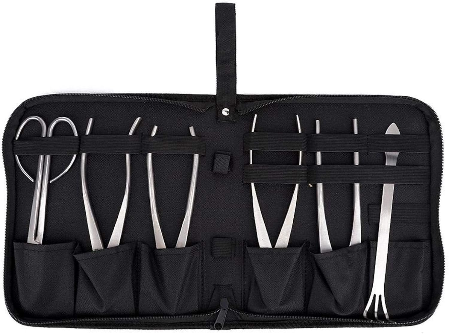 Bonsai Tools Set, 6pcs Stainless Steel Bonsai Garden Plant Tree Scissors Trimming Cutting Tool Set with Storage Bag, Garden Plant Tools