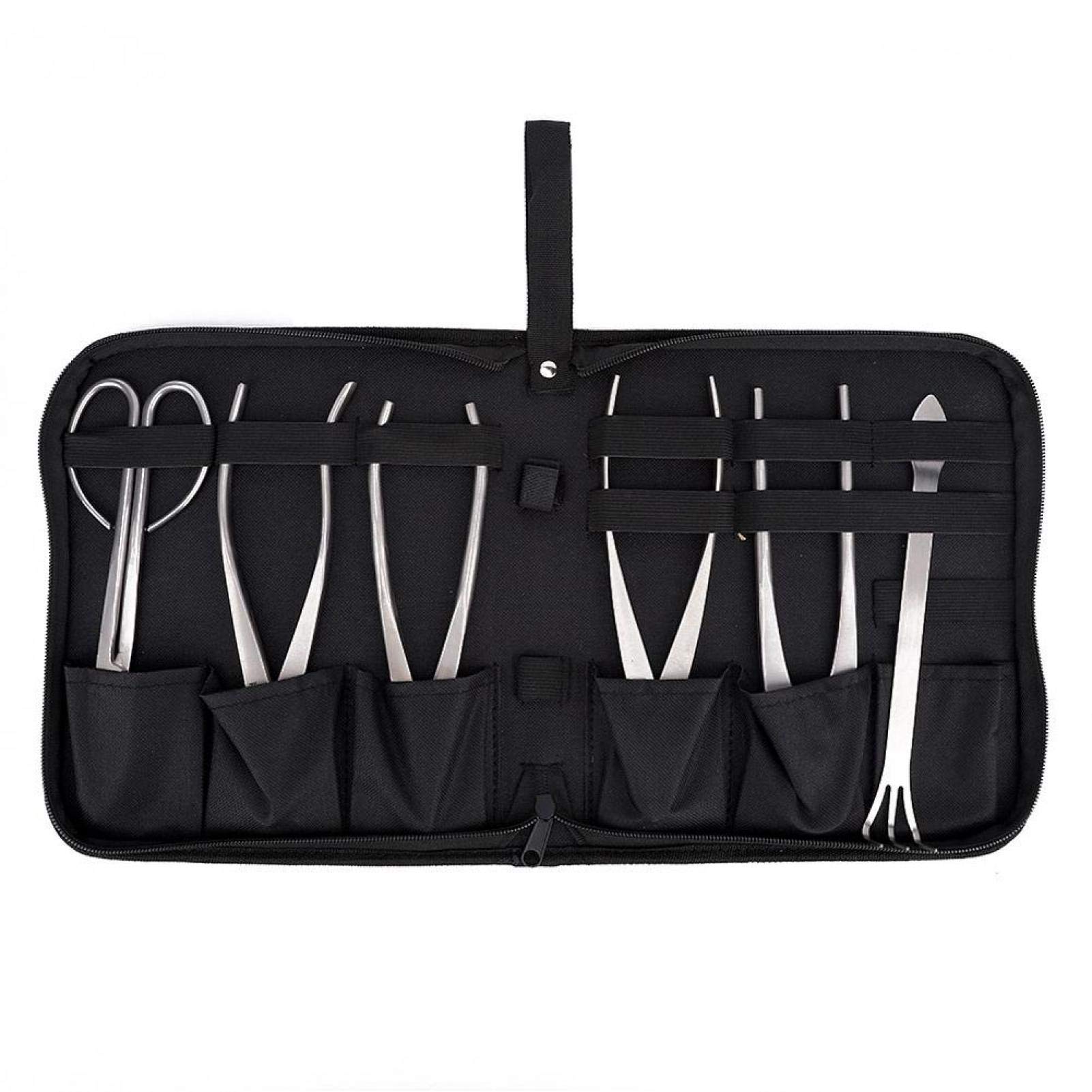 Juego de Herramientas para BonsáI de 6 Piezas / Juego, Tijeras de Podar de árboles de Plantas de Jardín Multifuncionales con Bolsa de Almacenamiento, Juego de Herramientas de Corte para el Jardín Domé