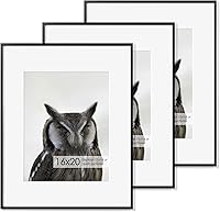 Vista 358 de Fun Memories Portarretratos de metal de 16 x 20 pulgadas con paspartú de 11 x 14 pulgadas, acabado de aluminio cepillado, parte delantera de vidrio