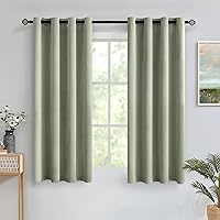 Vista 107 de MIULEE Cortinas opacas para dormitorio o sala de estar, juego de 2 paneles de cortina para ventana con aislamiento térmico y bloqueo de luz