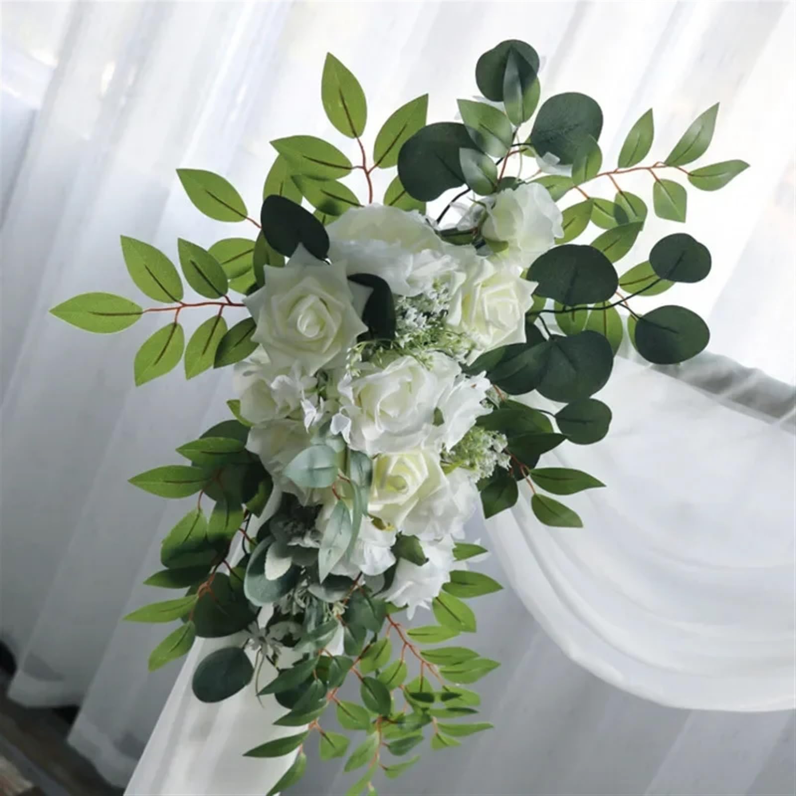 Kit Fiori Artificiali Per Arco Matrimonio 2 pezzi di fiori artificiali for arco nuziale, rose, ghirlanda, cerimonia, fiore, decorazione, sfondo, finto(018)
