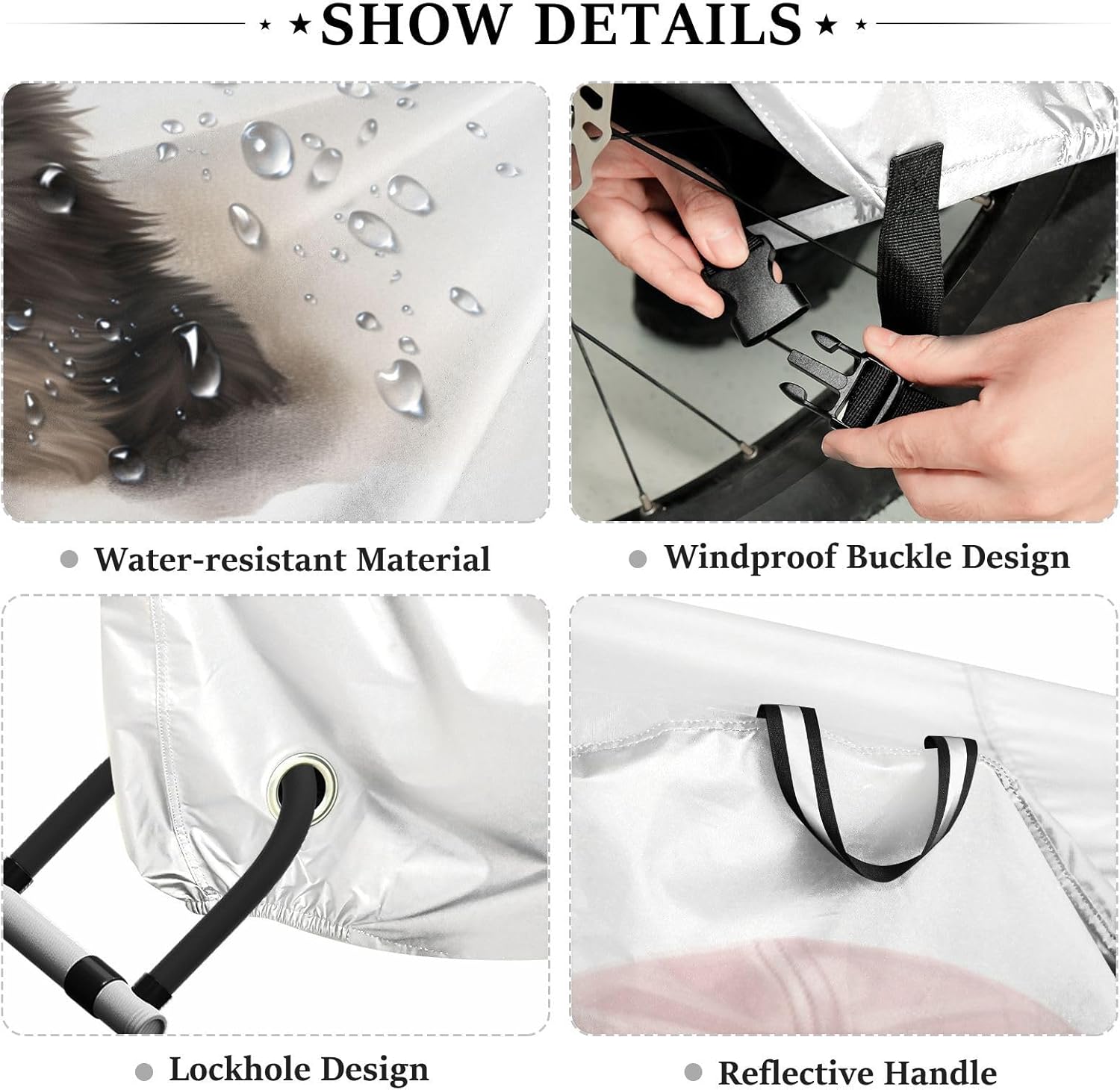 ALAZA Schnauzer Dog Puppy Bike Cover Waterproof Outdoor Ebike Bicycle Covers Tarp Protection for 1/2 Bikes, Sun UV Dust Wind Proof