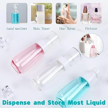 3 Pack Small Spray Bottle 100 ml, Travel Bottles for Toiletries