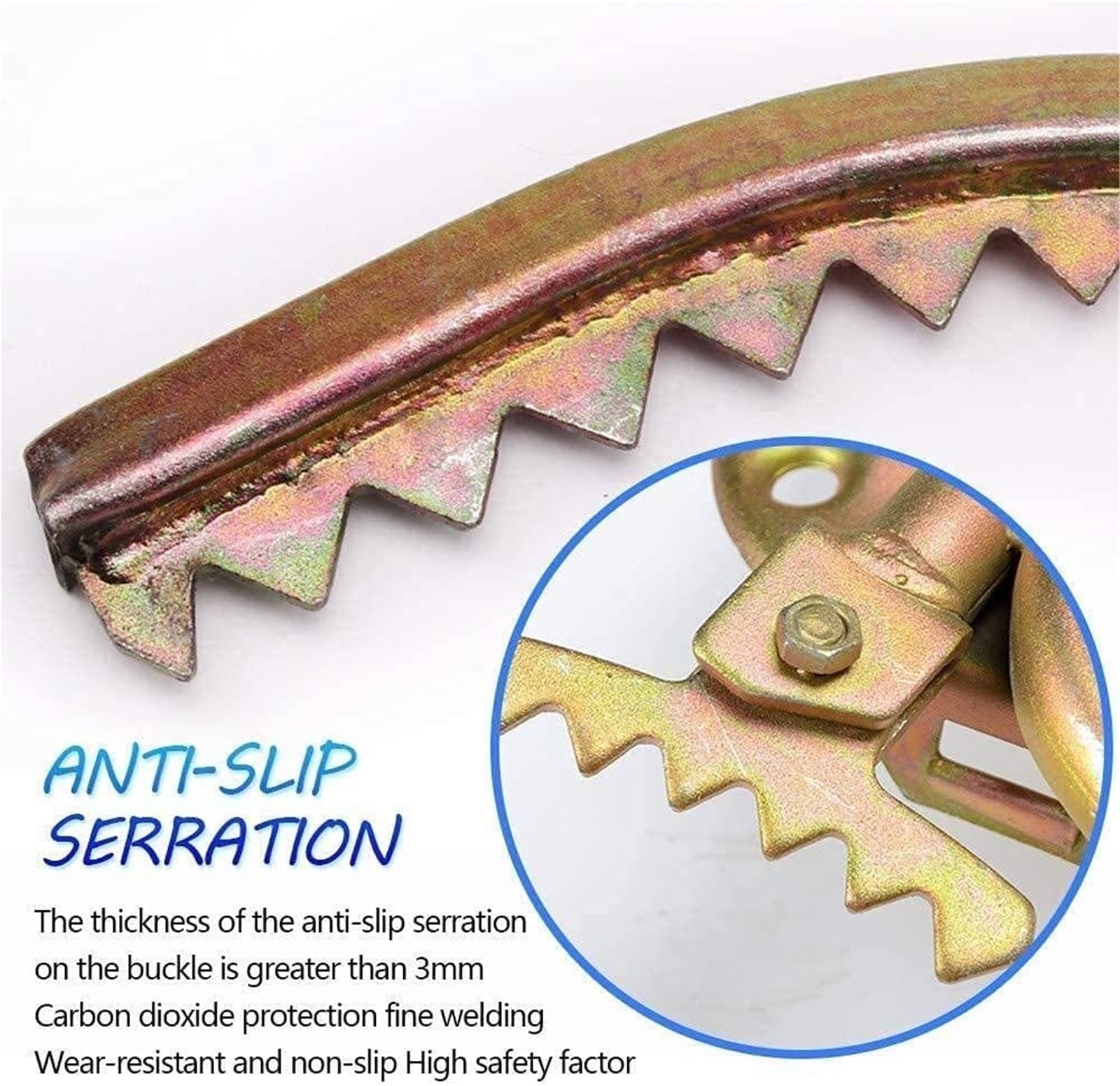 Ramponi da Arrampicata Regolabili in Acciaio Inossidabile con Pedali Antiscivolo – Modello 550 Resistente per Caccia, osservazione, Raccolta di Frutta e Avventure all'Aria Aperta – Attrezzat