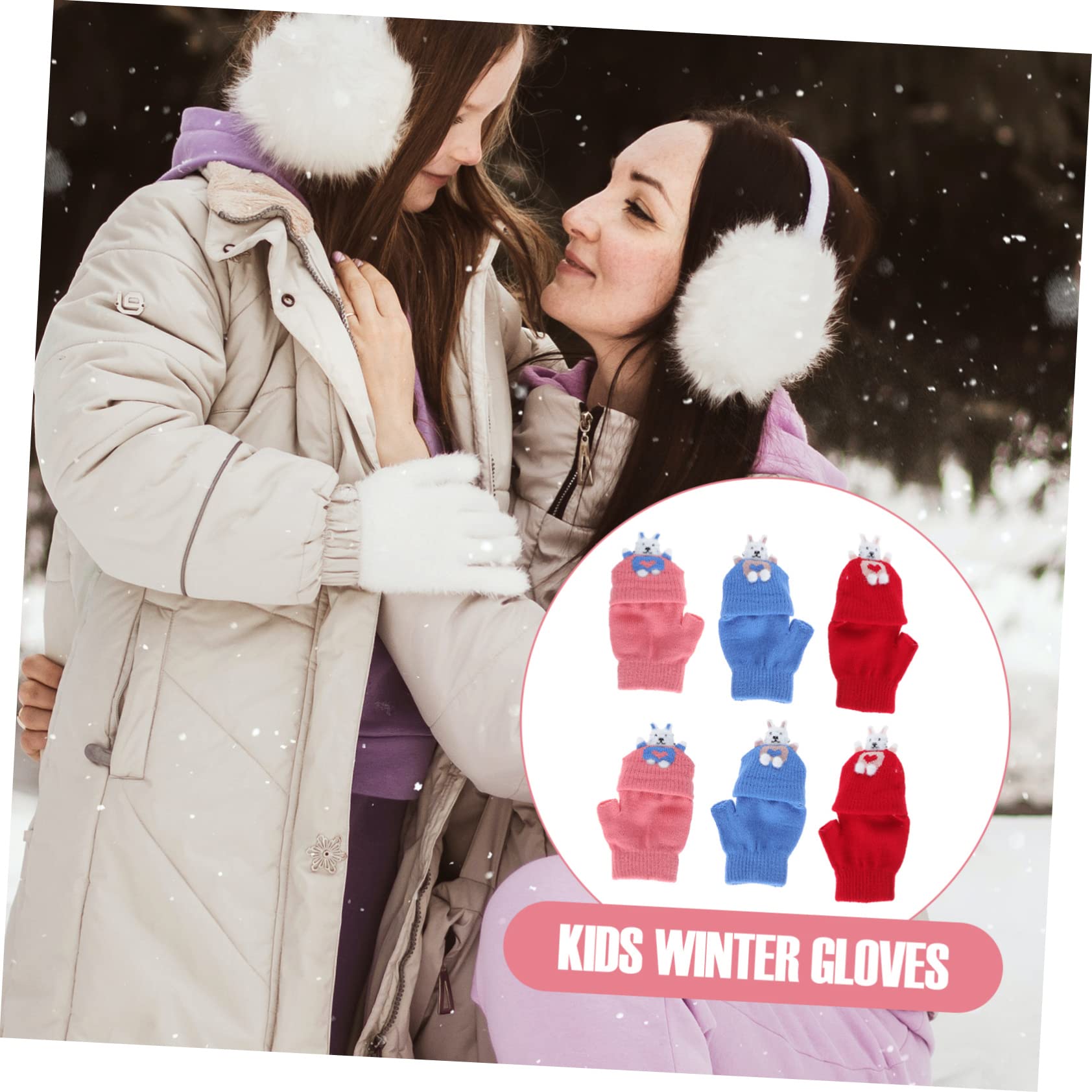 Guantes De Medio Dedo Calcetines De Agarre Guantes Calientes Para Guante Infantil Tapa Guantes Calientes Guantes De 3% Hilo Cubierto De Spandex