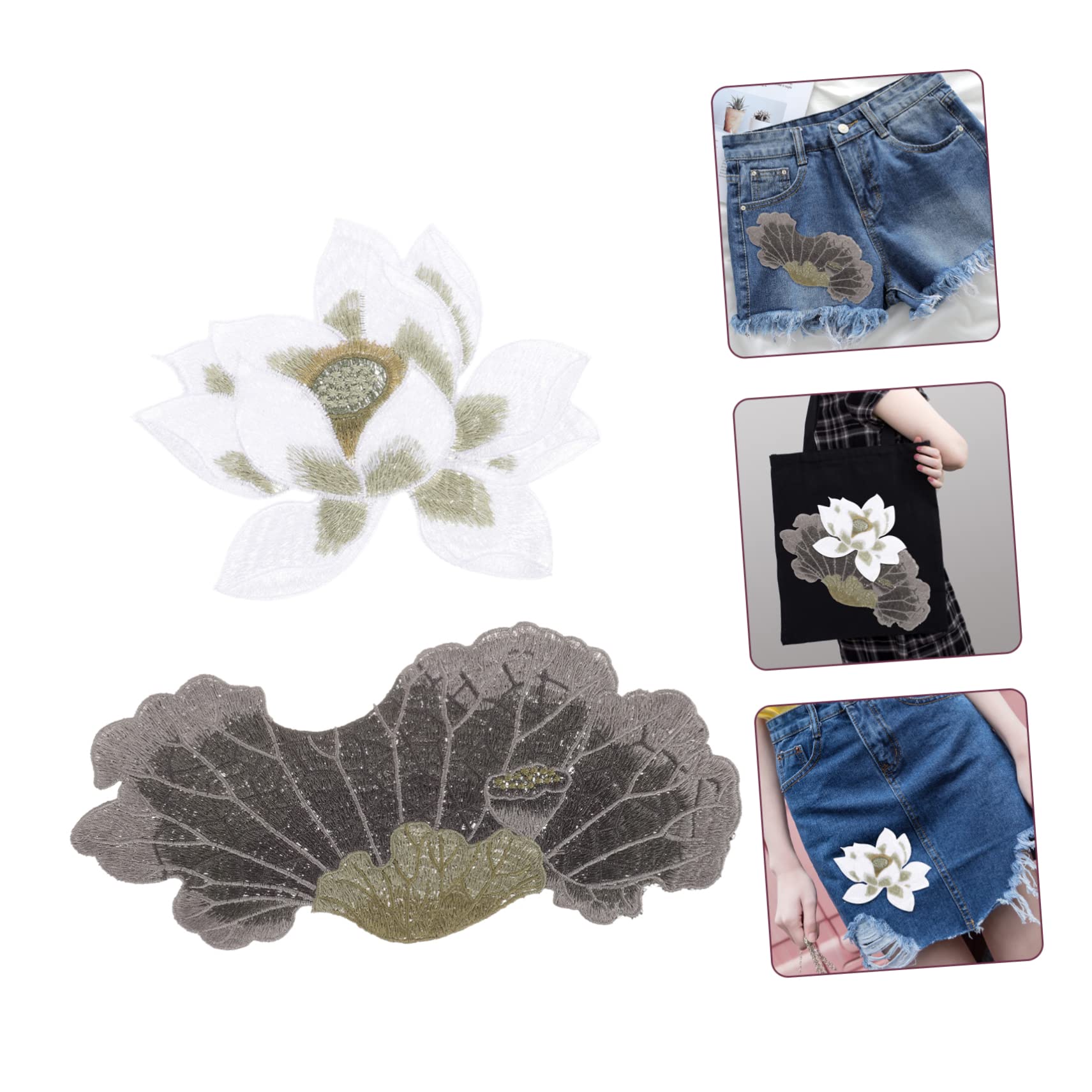 10pezzi Toppe Termoadesive Ricamate Forma Di Fiore Applique Per Abbigliamento Jeans e Borse Decorazioni Eleganti Stile Boho Per Riparazioni e Personalizzazioni