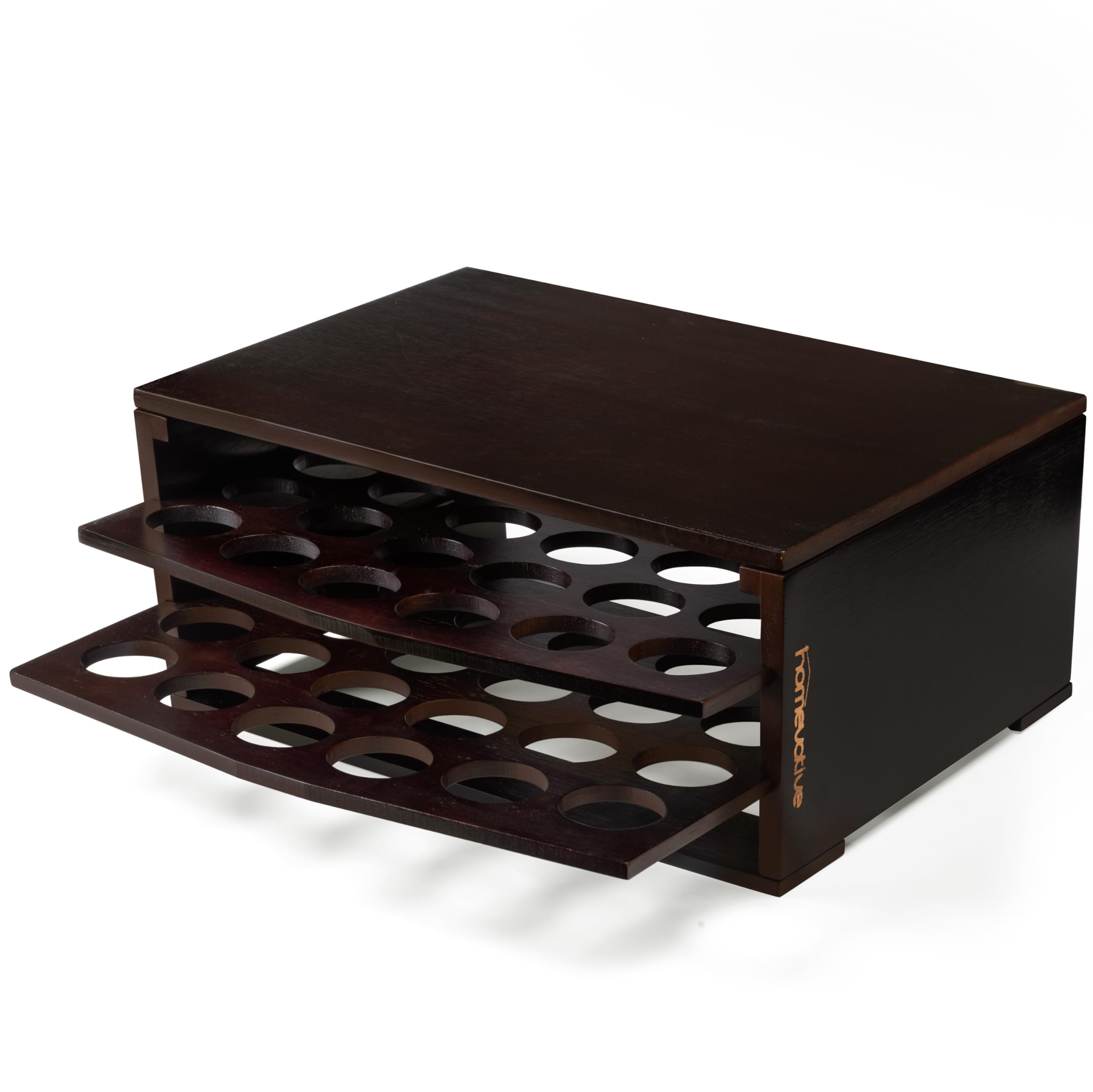 Homevative Coffee Stand for Vertuo w/Sliding Capsule Drawers, Natural Bamboo (Espresso)