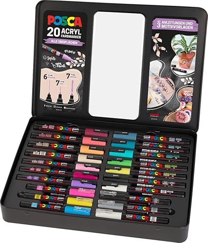 POSCA 186829 - POSCA Marker Set, étui de 20 pièces,