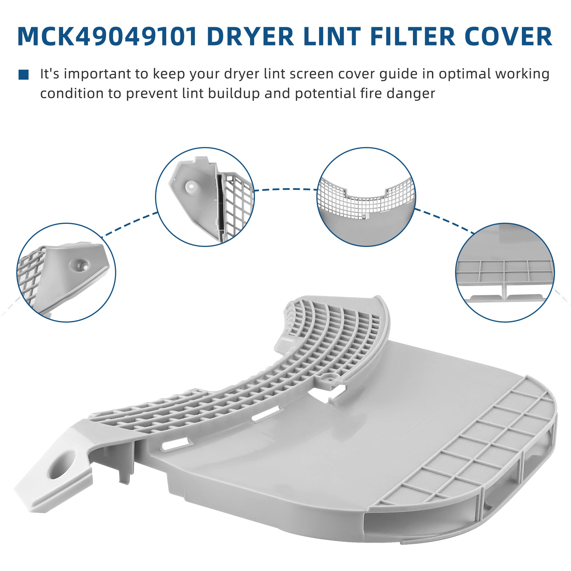 Amazon.com: MCK49049101 Dryer Lint Filter Cover Housing 
