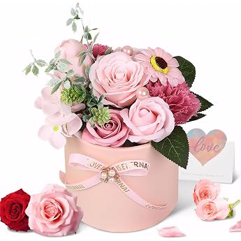 Cyiecw Eternal Roses Gift Box - Perfumed Preserved Infinity Roses for Women Romantic Gift for Mother's Day Valentine's Day Birthday Anniversary Pink
