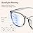 Gaoye Stylish Blue Light Glasses for Woman - Computer Glasses for Blue Light Blocking - Lightweight Frames - 3 pack