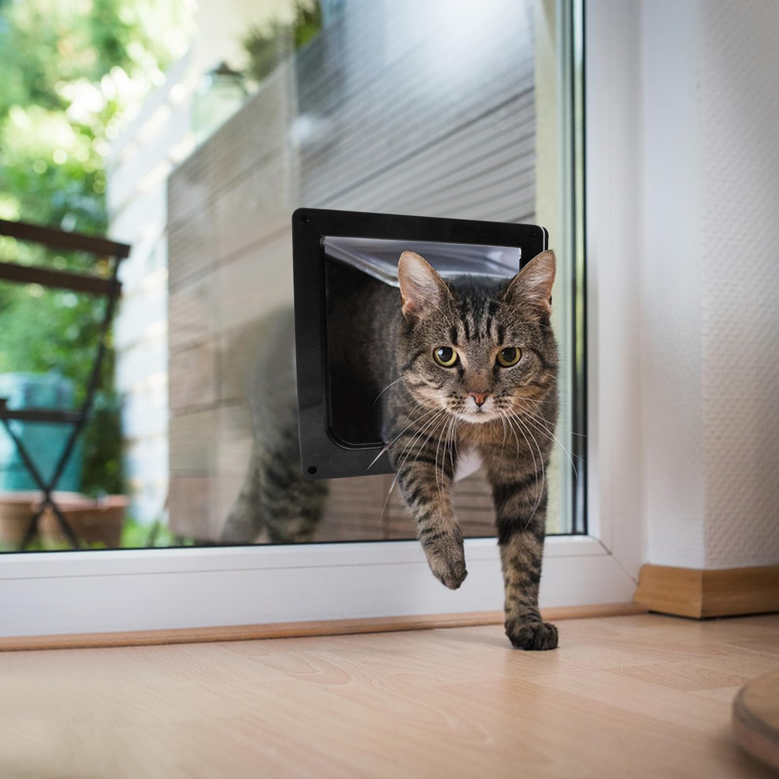 Automatische Deuropener Voor Honden Katten, Kattenluik Deurriem Vergrendeling Eenvoudig Verstelbaar Vrije Toegang Tot Slaapkamerbadkamertoilet