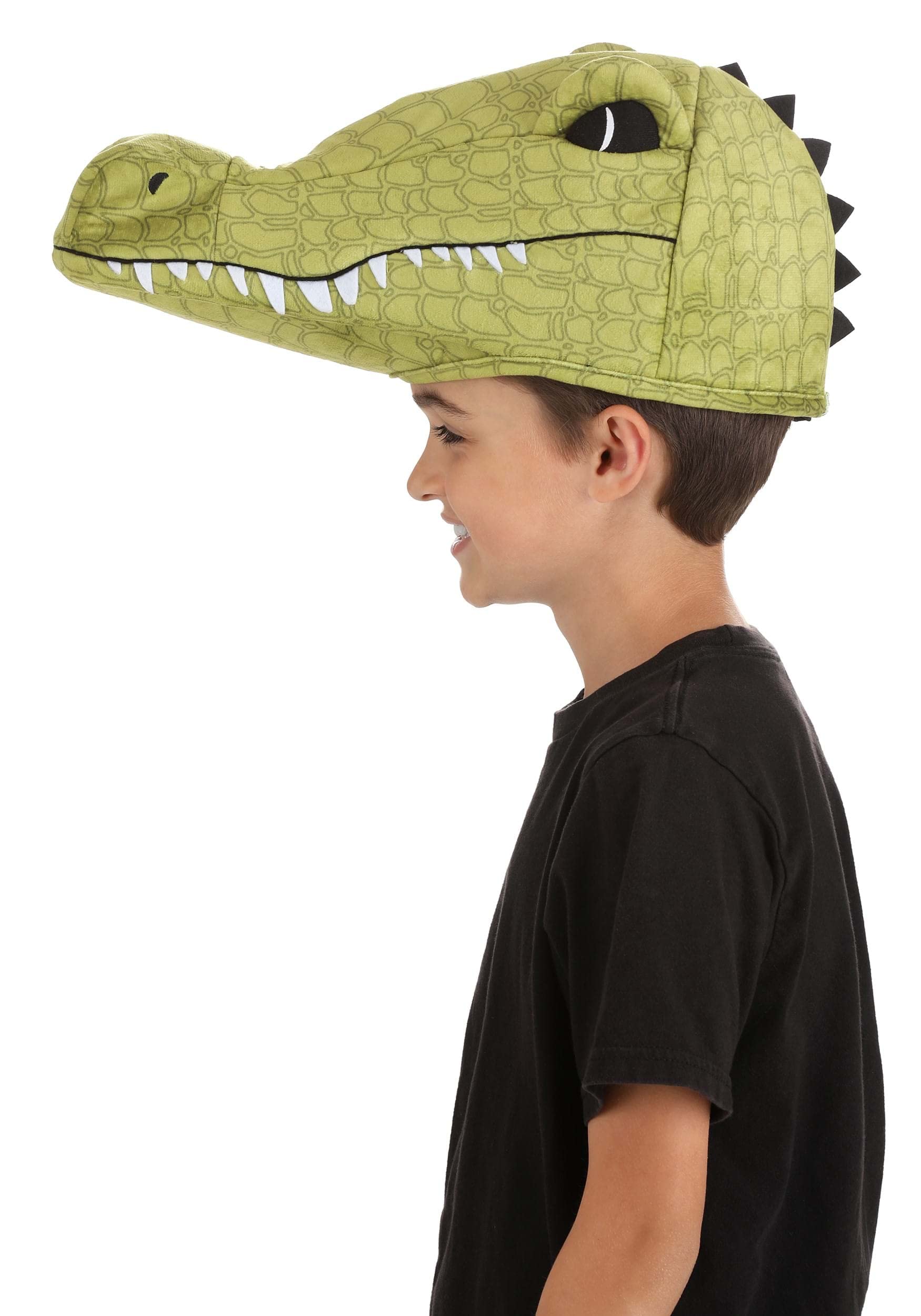 Cappello in peluche a coccodrillo per adulti e bambini, colore: verde