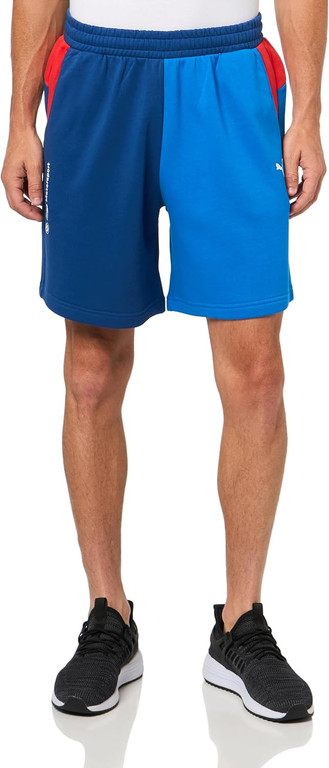 PUMA Men's Standard BMW M Motorsport Essentials Fleece 7" Shorts, Pro Blue-M Color SS25, Medium