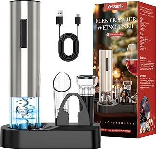 Electric Wine Opener,Rechargeable Automatic Wine Opener Corkscrew Opener Set With Wine Stopper, Foil Cutter, Wine Aerator, Price In India