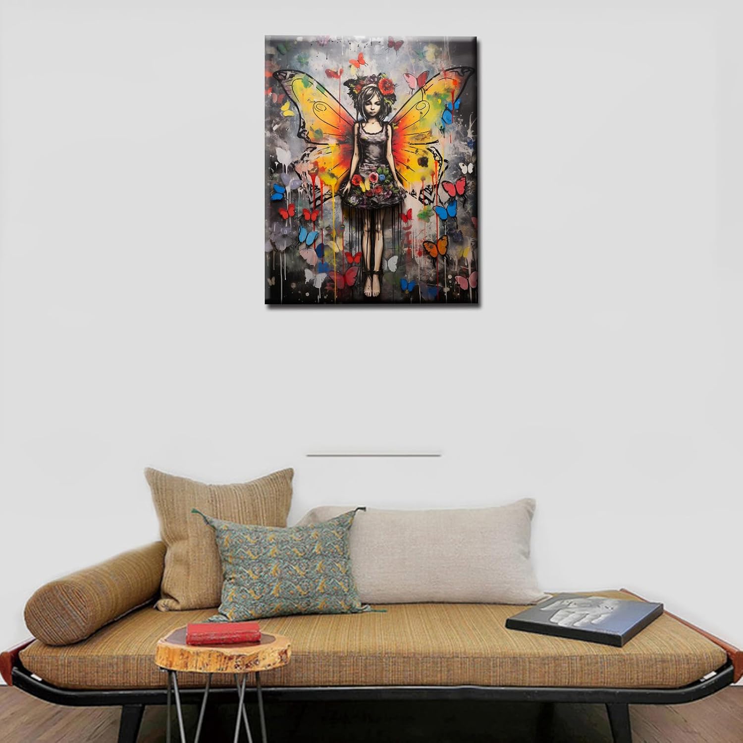 Colorful Butterfly Girl Paint by Numbers for Adults Beginners Kits DIY Oil Painting Kit Abstract Butterfly Wing Picture Canvas Acrylic Pigment Arts Craft for Home Wall Decor 16x20Inch No Frame image 4