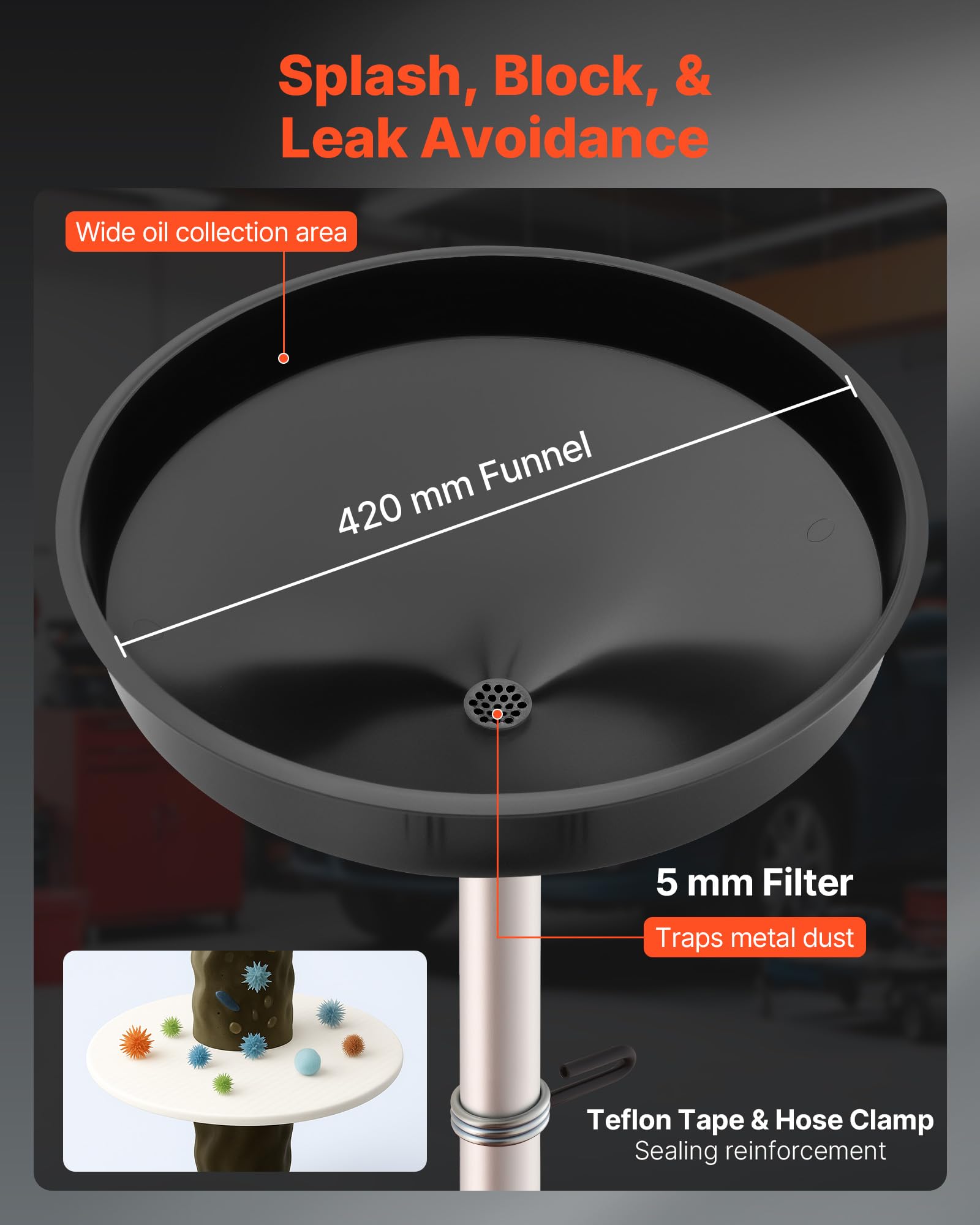 VEVOR Oil Catch Trolley 68 L, Oil Catch Trolley with Adjustable Funnel  Height, Oil Catch Container with Wheels, Liquid Fuel Transfer Oil Catcher  for Car Workshops, Garages, Red : Amazon.sg: Automotive