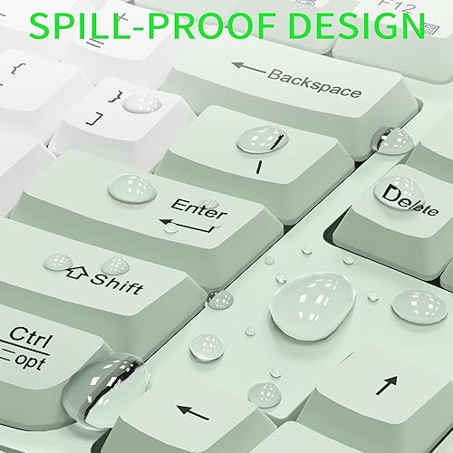 Vista 8 de Wireless Keyboard and Mouse Combo,2.4G Full Size Wave Keys Ergonomic Keyboard with Wrist Rest for Natural Typing, 3 DPI Adjustable Ergonomic Mouse