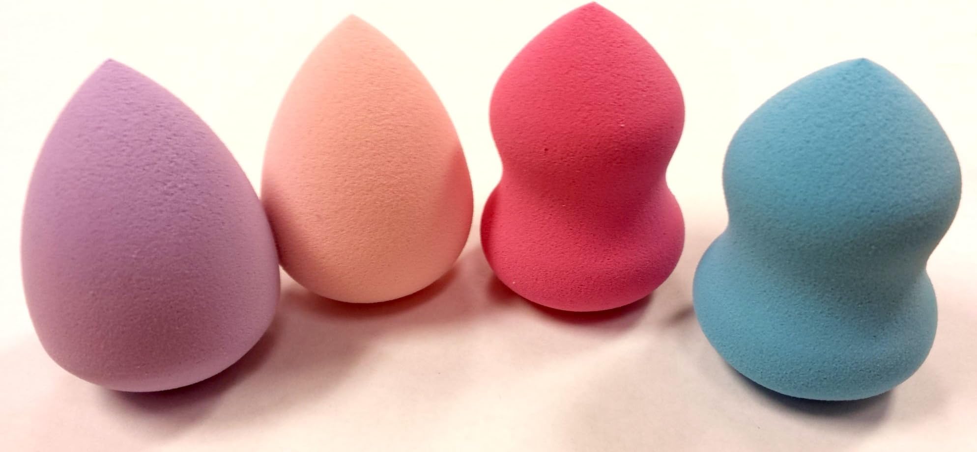4pc Colorful Multi Shape Pro Beauty Flawless Makeup Blender Foundation Puff Sponges AOSTEK(TM)