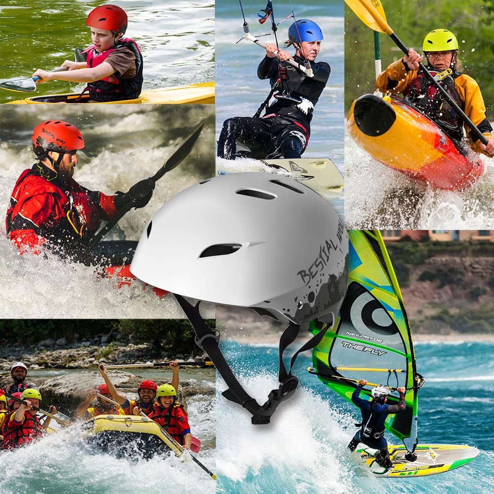 Casco Helmet Wakeboard Esquí Acuático Surf Kayak Canoa Rafting Piragüismo Paddleboarding Deportes Acuáticos Ajustable Unisex