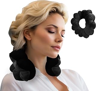 Total Pillow Microbeads - Almohada portátil 2017 para Uso en casa o de Viaje, Color Negro