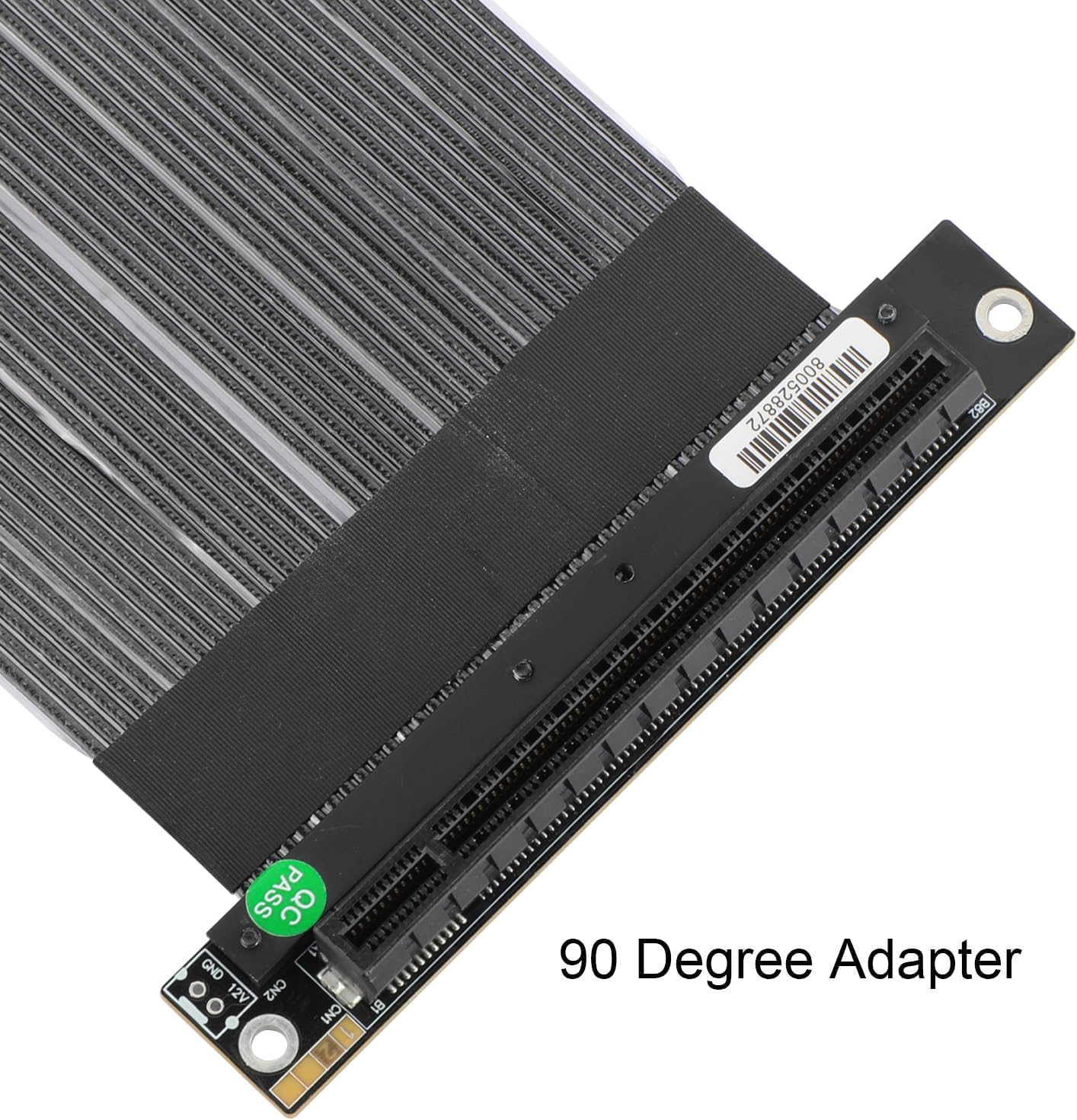 OwlTree PCIE 5.0 Riser for 50 Graphics Cards, PCIe 5.0 x16 Gen5 Max 512Gbps, Compatible with RTX50 RX9000 Series RTX 5050 5060 5070 5080 5090 RX9060 RX9070 Graphics Cards (90 Degree Adapter 7.87inch)