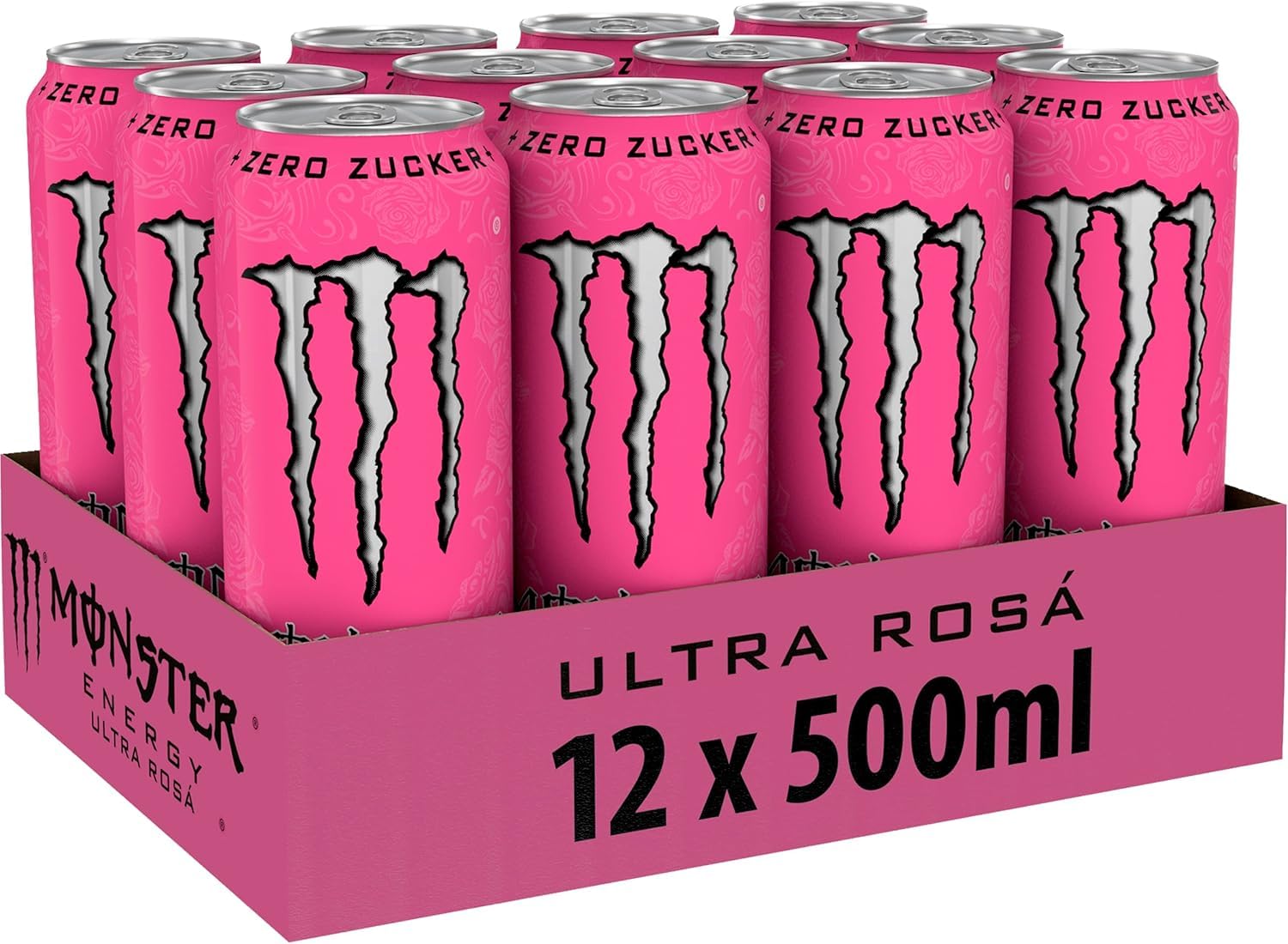 Monster Energy Ultra Rosa Energy Drink with Caffeine Refreshing Grapefruit Flavour - Sugar and Calorie Free - in Handy Disposable Boxes (12 x 500ml) (IMPORTED-USA)-image-19