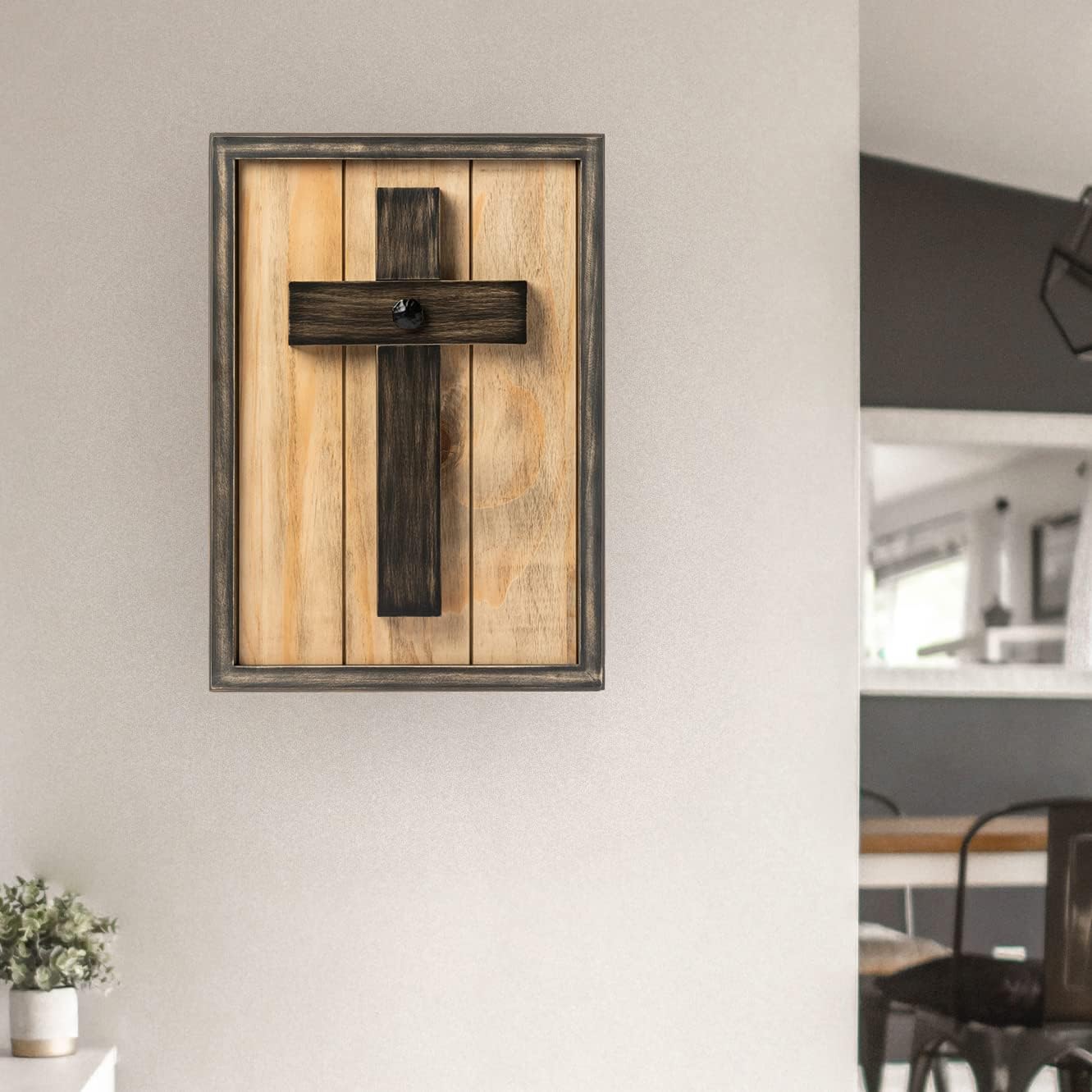 Rustic Knotty Pine Wedding Unity Cross® for your Wall; Unity Candle Unity Sand Beautiful Alternative