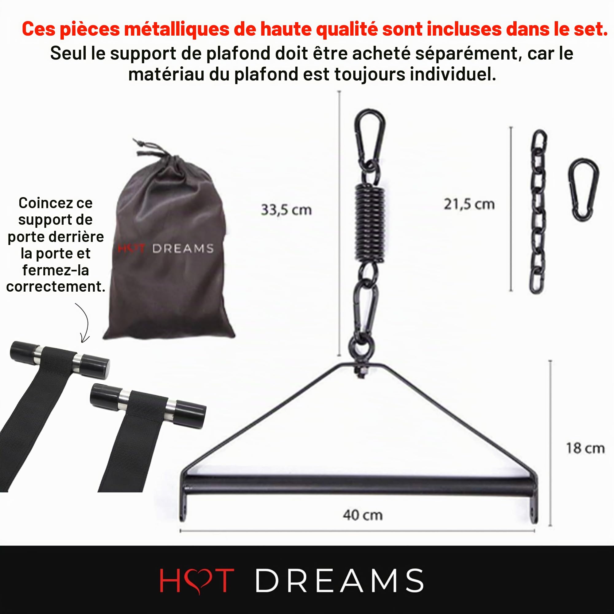 HOT DREAMS® Balançoire érotique 2 en 1 - Nouveaux angles, points intacts et positions auparavant impossibles - Balançoire sexuelle de qualité supérieure pour couples - Charge maximale : 200 kg