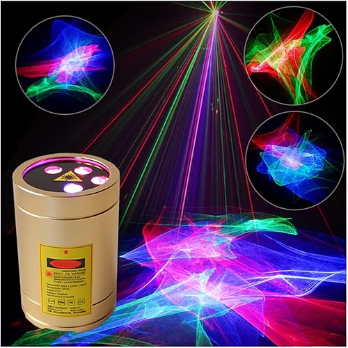 Chims Mini proyector de luces para fiesta, nebulosa, proyector de iluminación remota para festival de Navidad, fiesta, camping, vacaciones, viajes