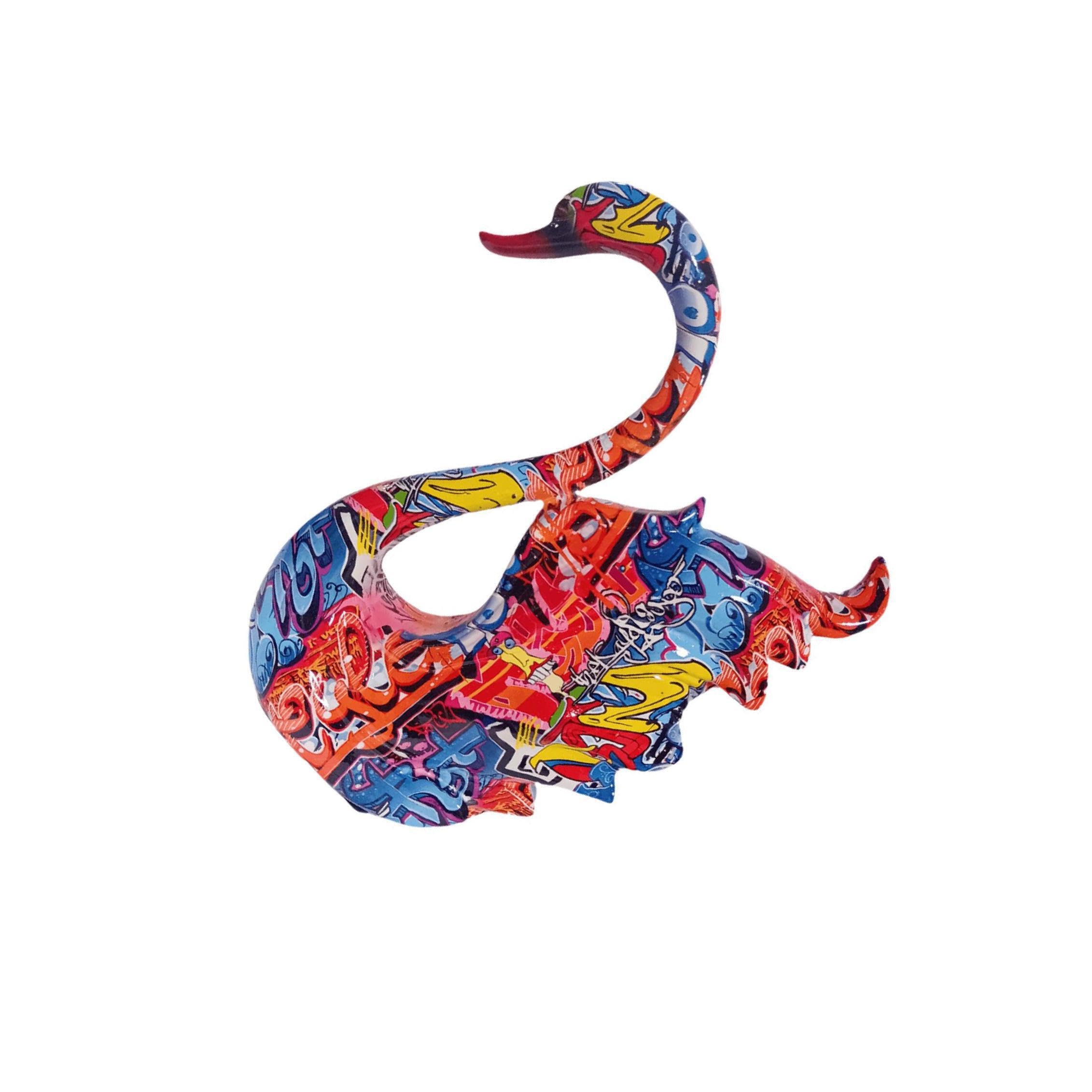 TWISAXC Cabinet Fireplace Birthday Gift Premium Resin Swan Statue For Home Decoration Delicate And for Creative Swan Statue