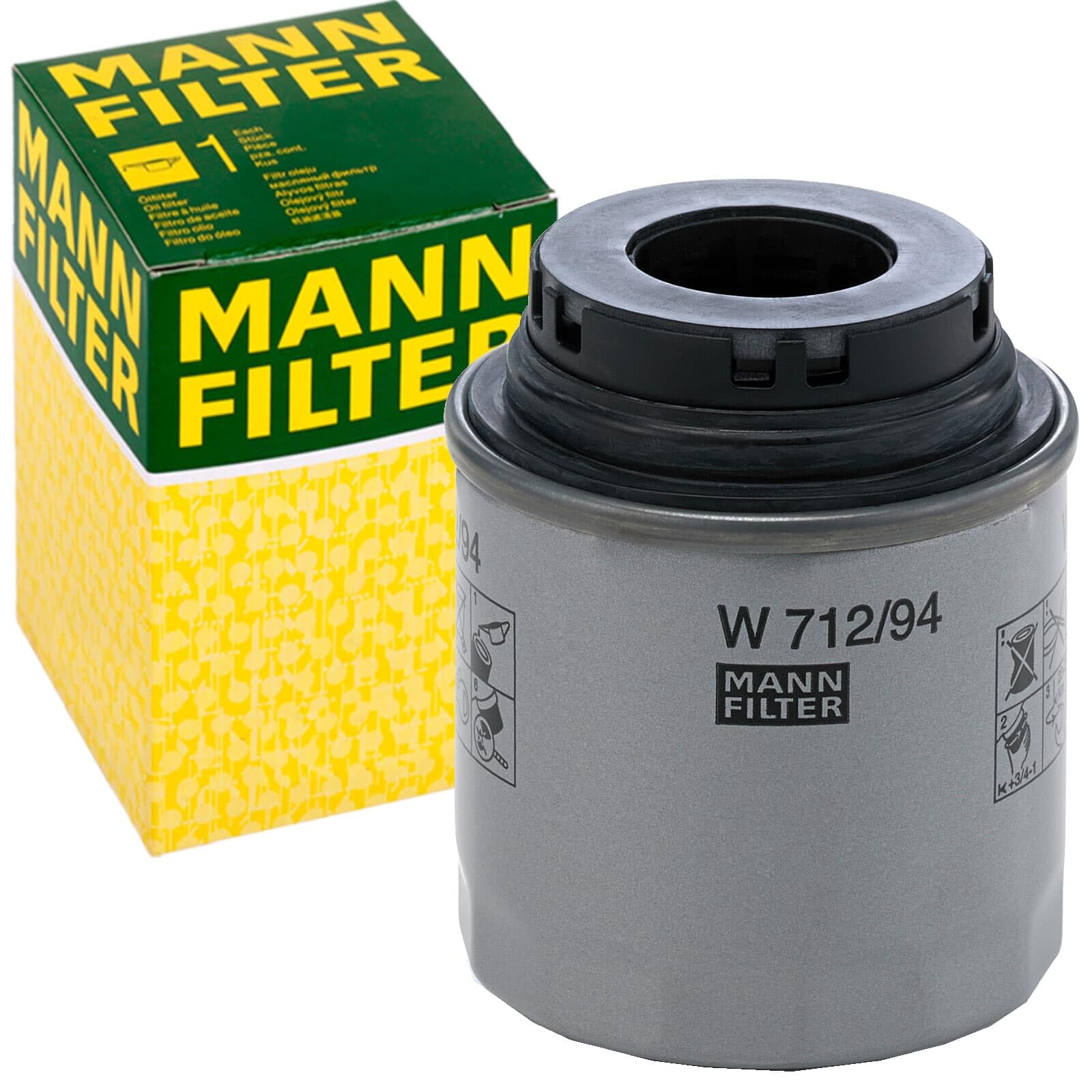 Mann Inspektionspaket+5L Mannol Nrg 5W-30 Öl | CUK26010+C15008+W712/94+588.670.001+Mn+0242240665 passend für A1 Polo 6R1 Tsi
