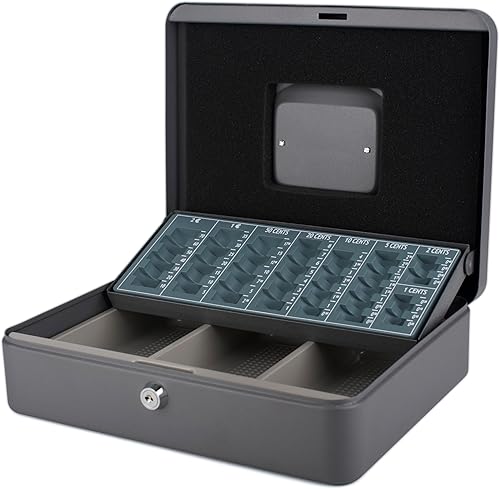 PAVO 8014392 EURO - Bandeja de monedas (11.8 x 9.4 x 3.5 in), color gris oscuro