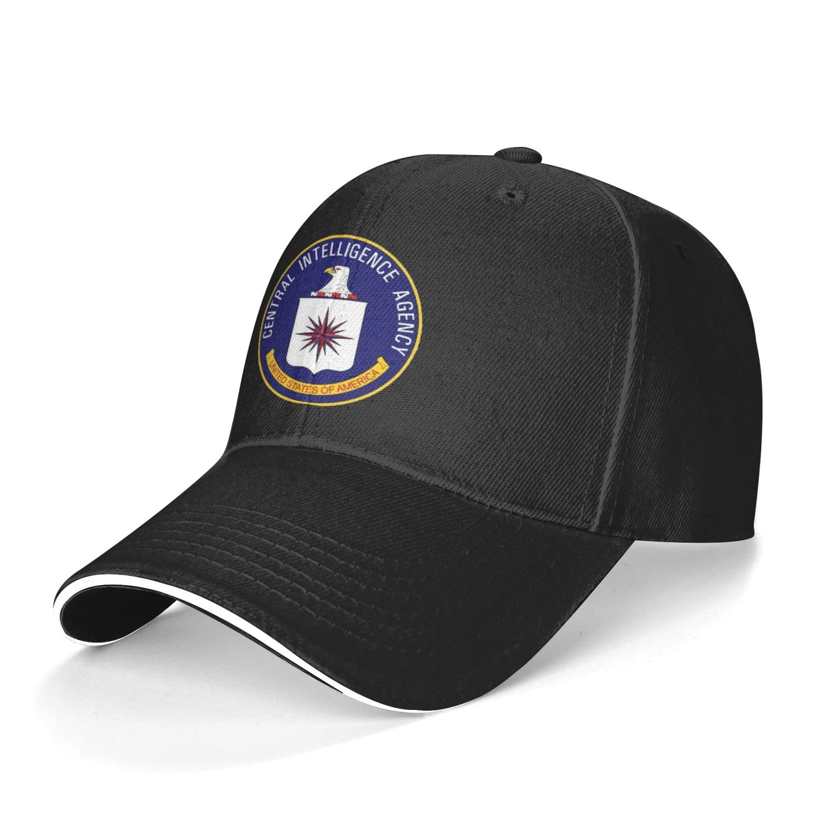ATOurDealss Central-Intelligence-Agency-CIA Sandwich Hat Vintage Adjustable Baseball Caps Unisex Adult Fashion Dad Trucker Denim Hats