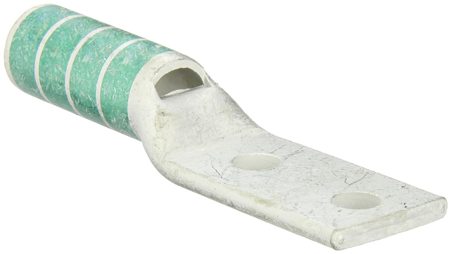 Burndy YAZ36-2N Two Hole Hylug Code Conductor Long Barrel Copper Compression Terminal with Inspection Window, 600 kcmil Conductor, 1/2 Stud Hole Size, 1-3/4 Stud Hole Spacing, 1.74 Tongue Width, 6.