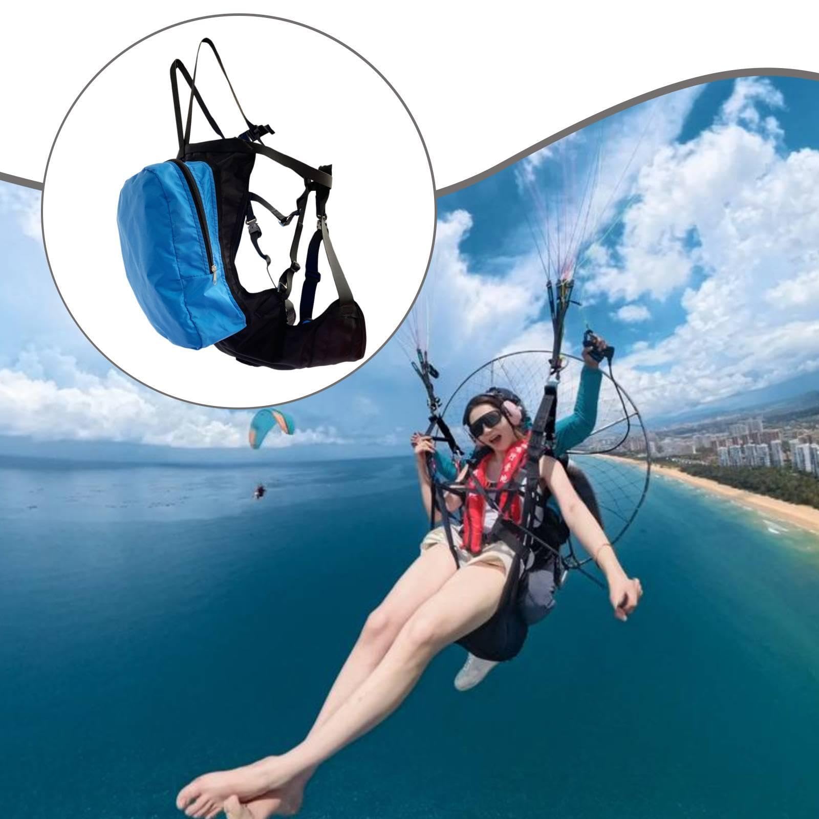 Arnés de Entrenamiento para Parapente, Ajustable, Soporte Portátil para Piernas, Asiento Doble, Respaldo Cómodo, Material Ergonómico (tela, Metal), Ad