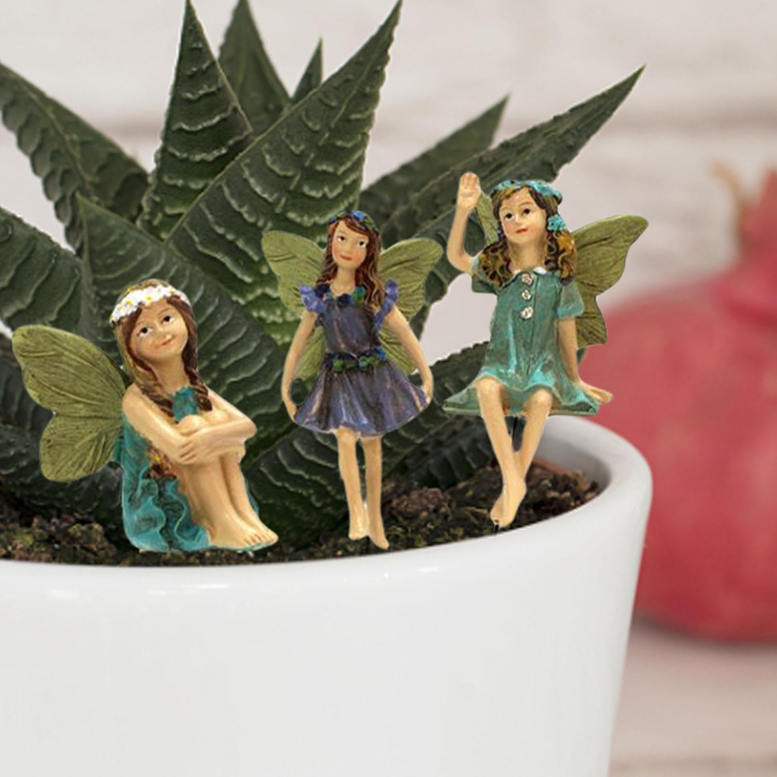 Kleine Feenfiguren 6 Stück Garten Dekoration Feenstatuetten