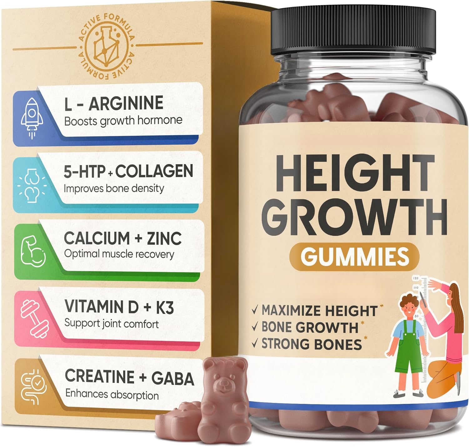 Gomme gommose multivitaminiche masticabili per bambini e adolescenti, integratore alimentare quotidiano per ragazzi e ragazze