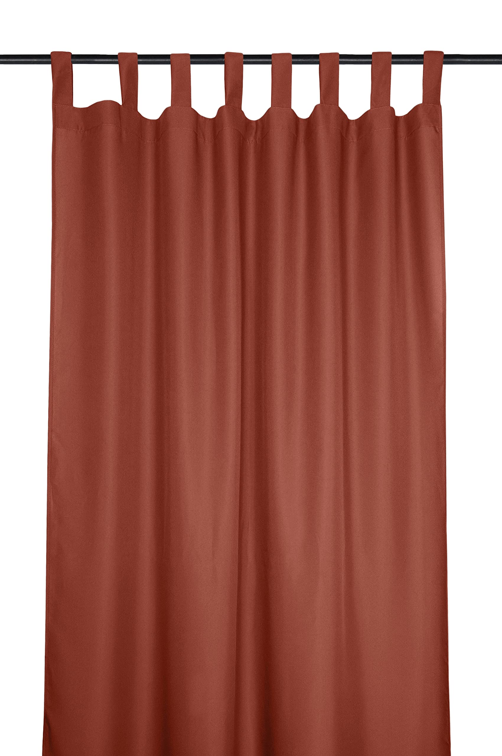 Lovely Casa Nelson Curtain 135 x 260 cm 100% Polyester Terracotta, W 53.1" x L 102.4" (1 Panels)