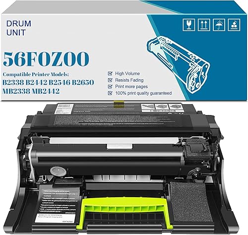 Miniatura 1 de Unidad de tambor de repuesto compatible para impresora Lexmark 56F0Z00 56F0ZA0 compatible con impresora B2338 B2442 B2546 B2650 MB2338 MB2442 (negro)