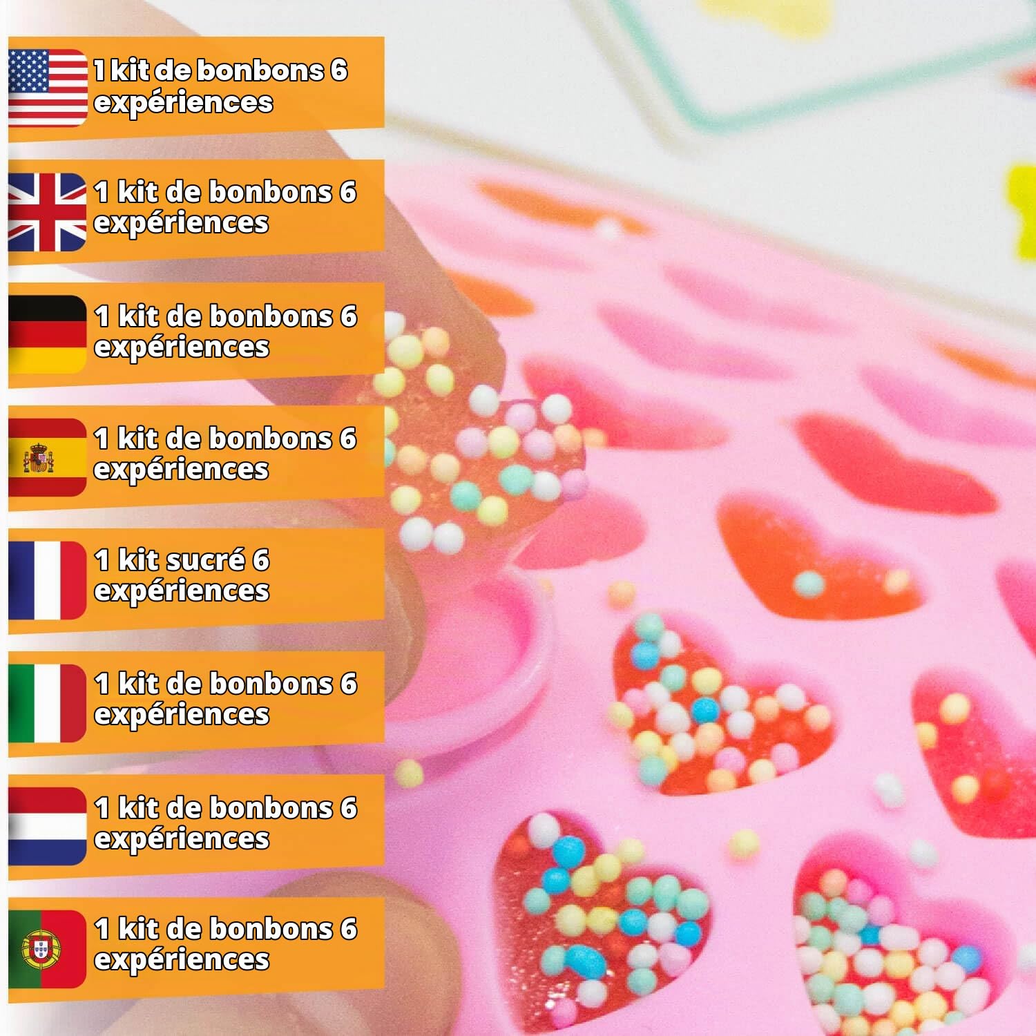 Science4you Laboratoire de Sucreries - Jeux de Fabrication de Sucettes, Bonbons pour Enfant et Beaucoup Plus, 26 Contenus, Jouet, Cadeau pour Garçon et Fille 8+ ans