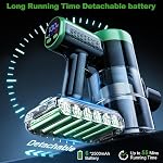 Cordless Vacuum Cleaner, Powerful Suction 8 in 1 Lightweight Vacuum Cleaner for Home with Self-Standing & LED Display, 3 Suction Modes, 45Mins Detachable Battery Vacuum for Hard Floor Carpet Pet Hair
